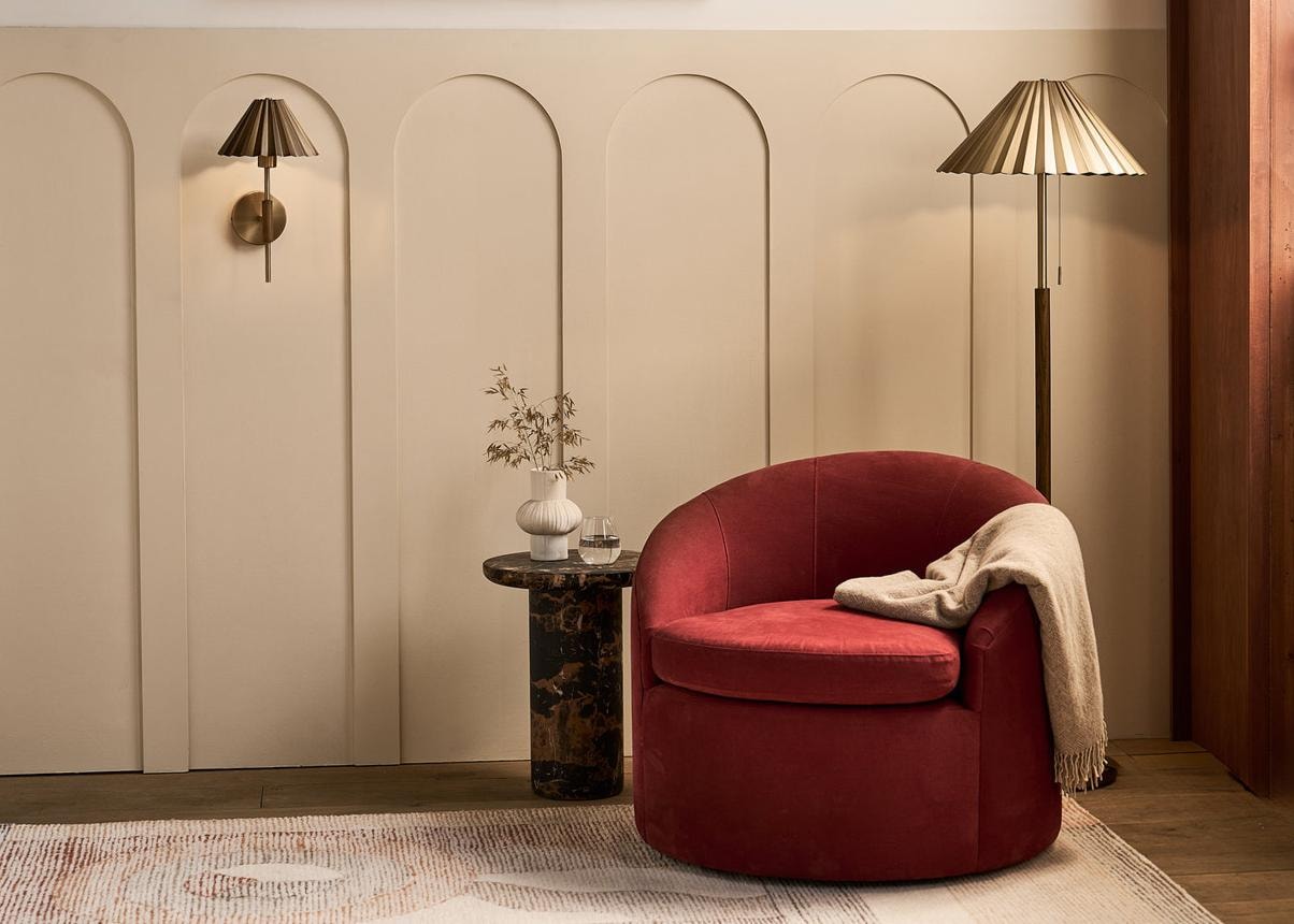 A welcoming chair in a quiet Room 55 support space
